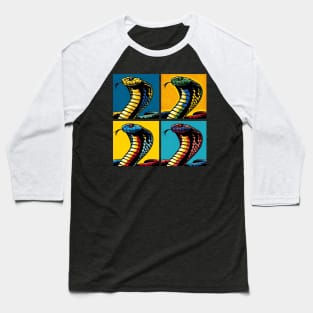 King Cobra Pop Art - Cool Snake Baseball T-Shirt